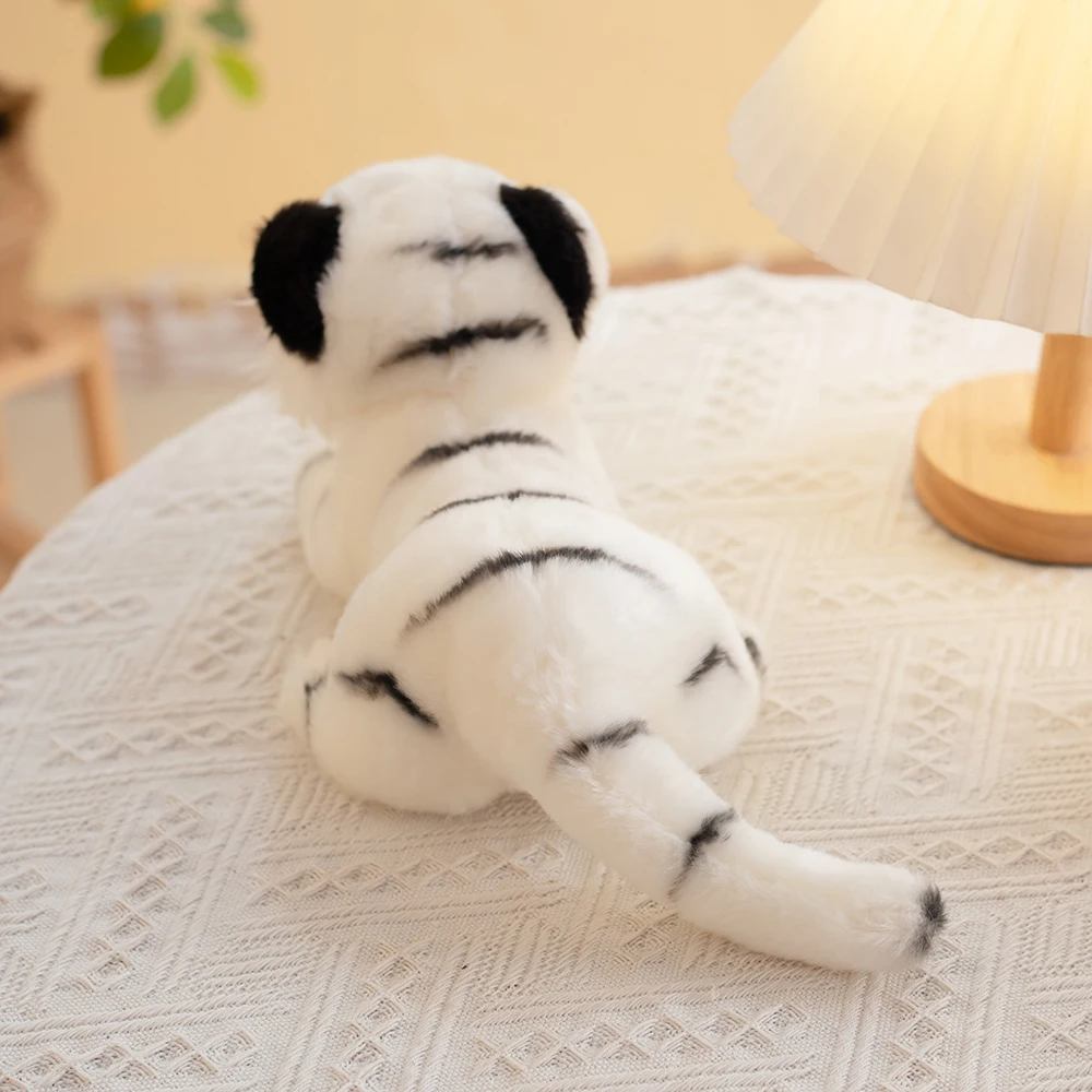 23cm 1pcs Cute Stuffed Animal Baby Tiger White Siberian Tiger Plush Toy Soft Room Decor Gift for Girl Boy Plushies Doll 2