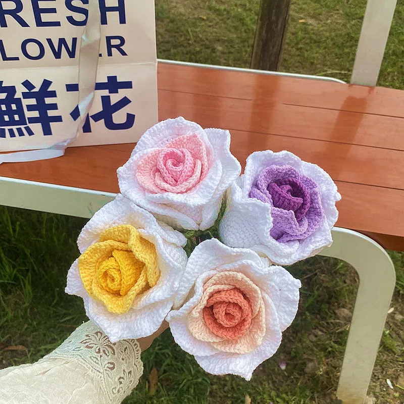 簡単なバラの編み方 A-4【かぎ針編み初心者さん】Crochet Rose