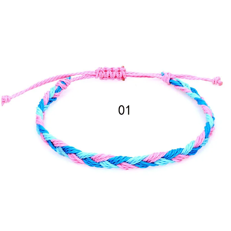 Boho Frauen Männer Freundschaft Glück Strand Weben Armbänder Faden Knoten gewebte geflochtene Seil weben Hand riemen ethnischen Schmuck Mode – Detail 10