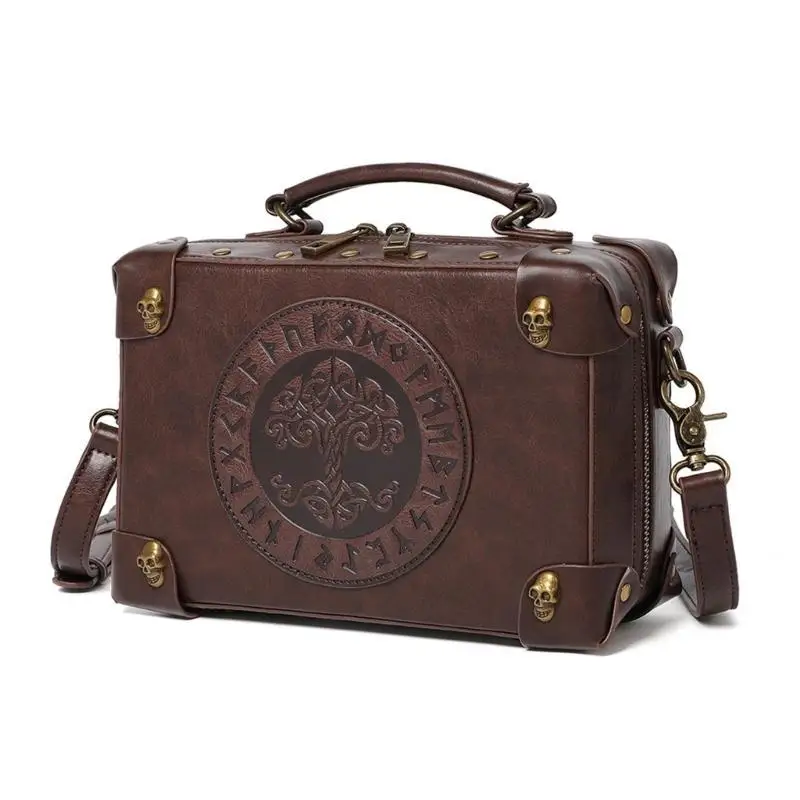 Borsa a tracolla 39BB Pu Valigette vintage Steampunk Borsa a tracolla con tracolla - immagine 5