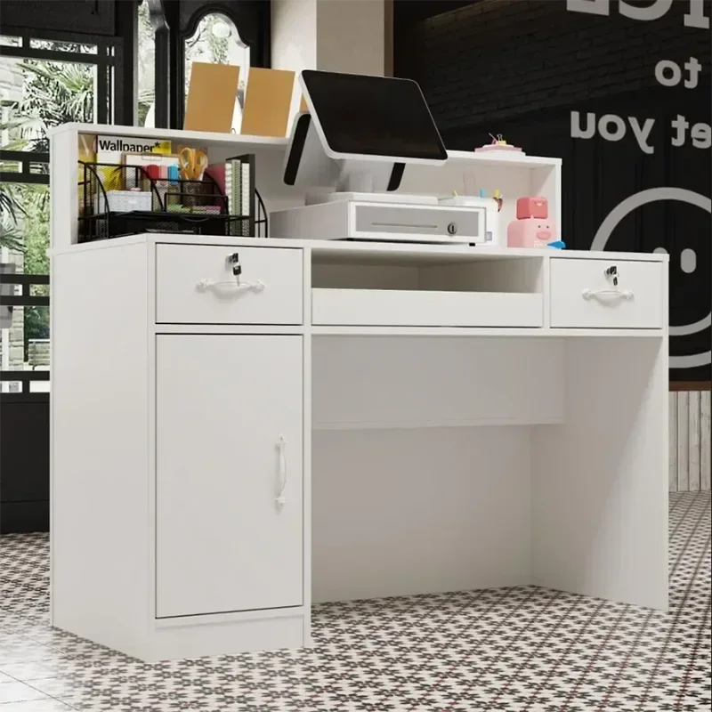 שולחן קבלה מפואר לשולחן סופרמרקט ריהוט בנק קדמי משרד חנות תצוגה בית