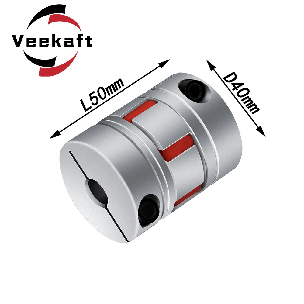 Spider couple 1PCS D40L50 Flexible plum clamp Motorcoupler shaft size CNC Jaw shaft coupling/8/10/12/14/16/18/20/22mm