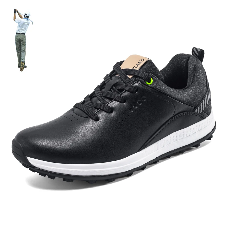 

Men Leather Golf Shoes Professional Male Golfer Athletic Golfing Training Sneakers Leather Golf Footwear