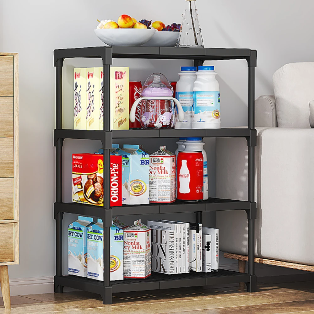 Storage Rack Bathroom Shelf Rack Bathroom Storage Rack Wall Shelf Organizer 4-Tier Storage Rack