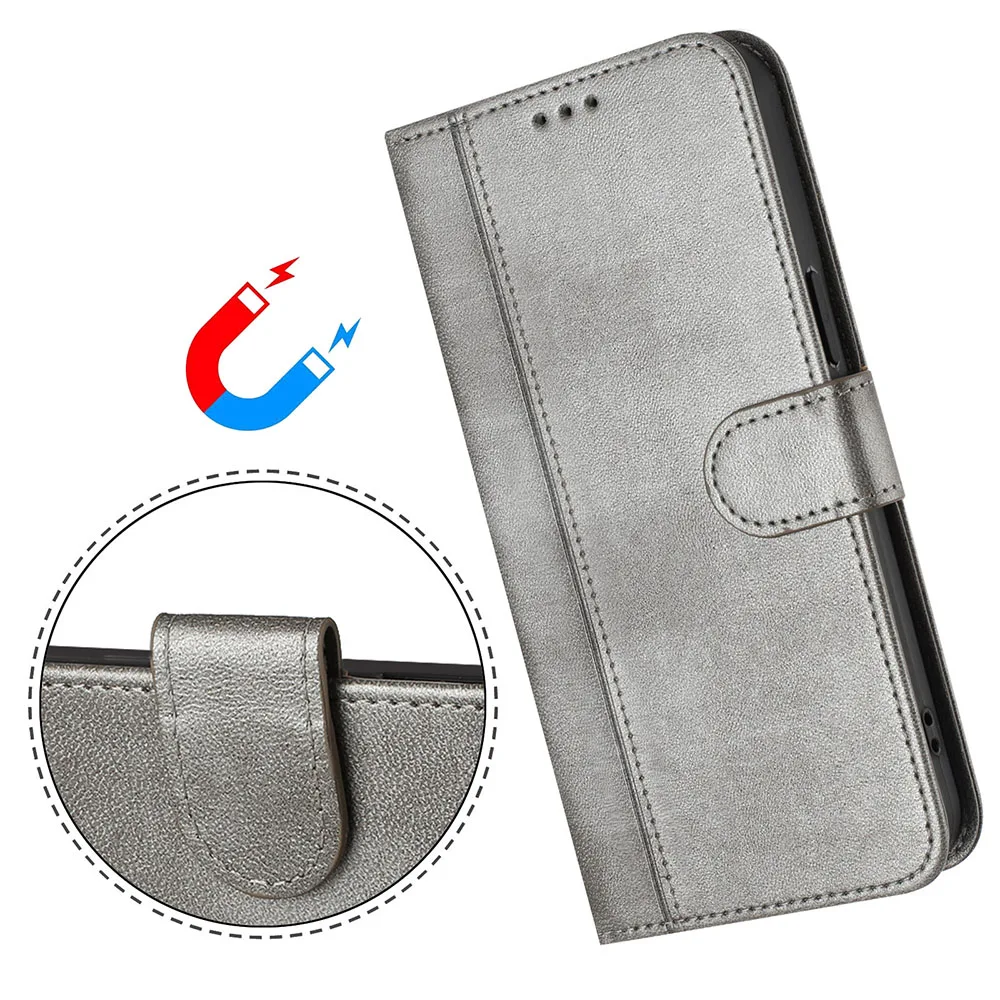 Vintage Leather Wallet Case - Smart Flip Phone Back Cover