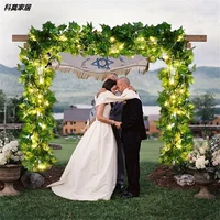 2Meter Green Leaf Ivy Vine with LED Lights String for Home Bedroom Decor Wedding Glowing Artifical Plant Garland Home Decor 5