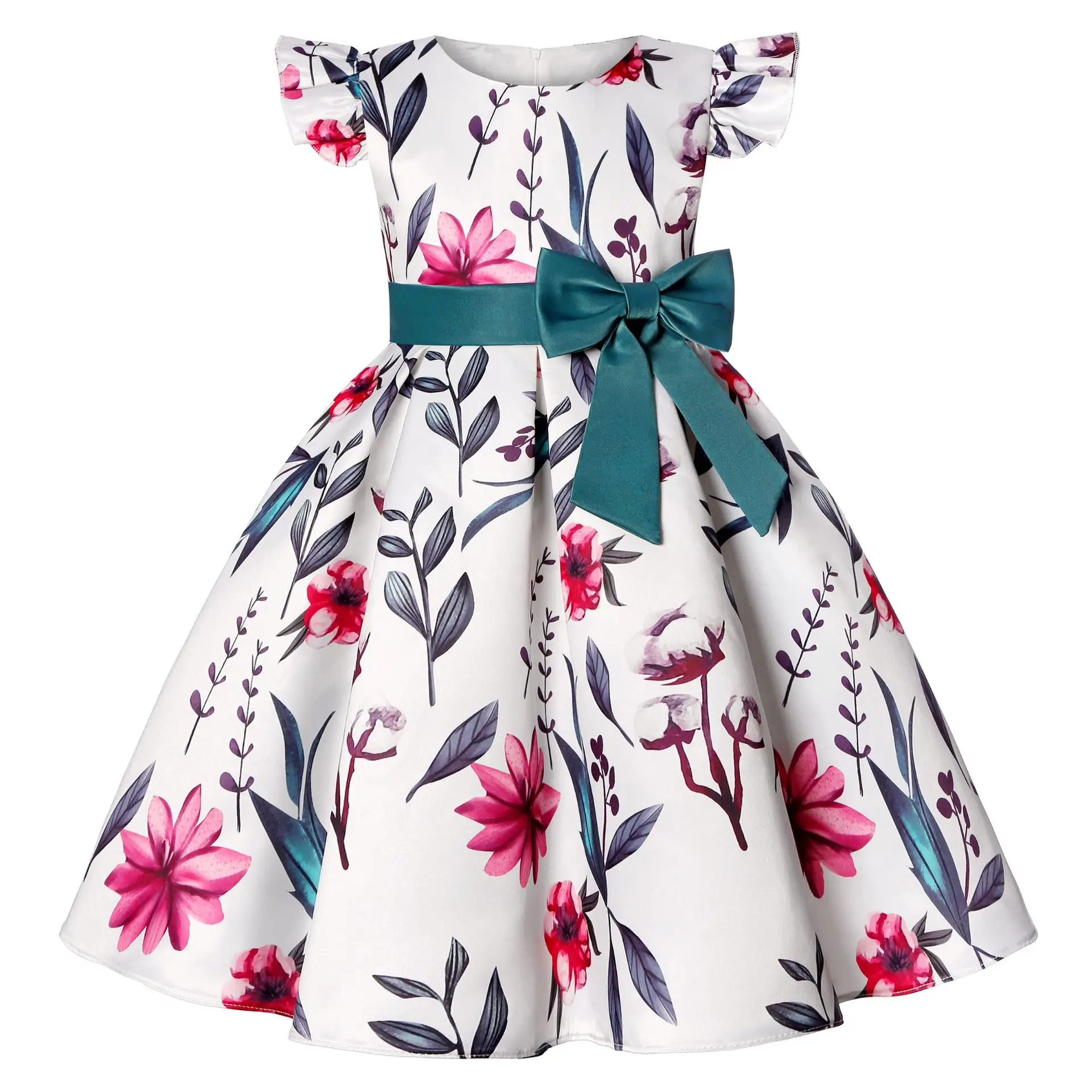 thumbnail image 1 of Vestidos de Fiesta de princesa para niñas, ropa para niños, flores, elegante, informal, navidad, cumpleaños, boda, vestido para niñas, nuevo, 1 of 5