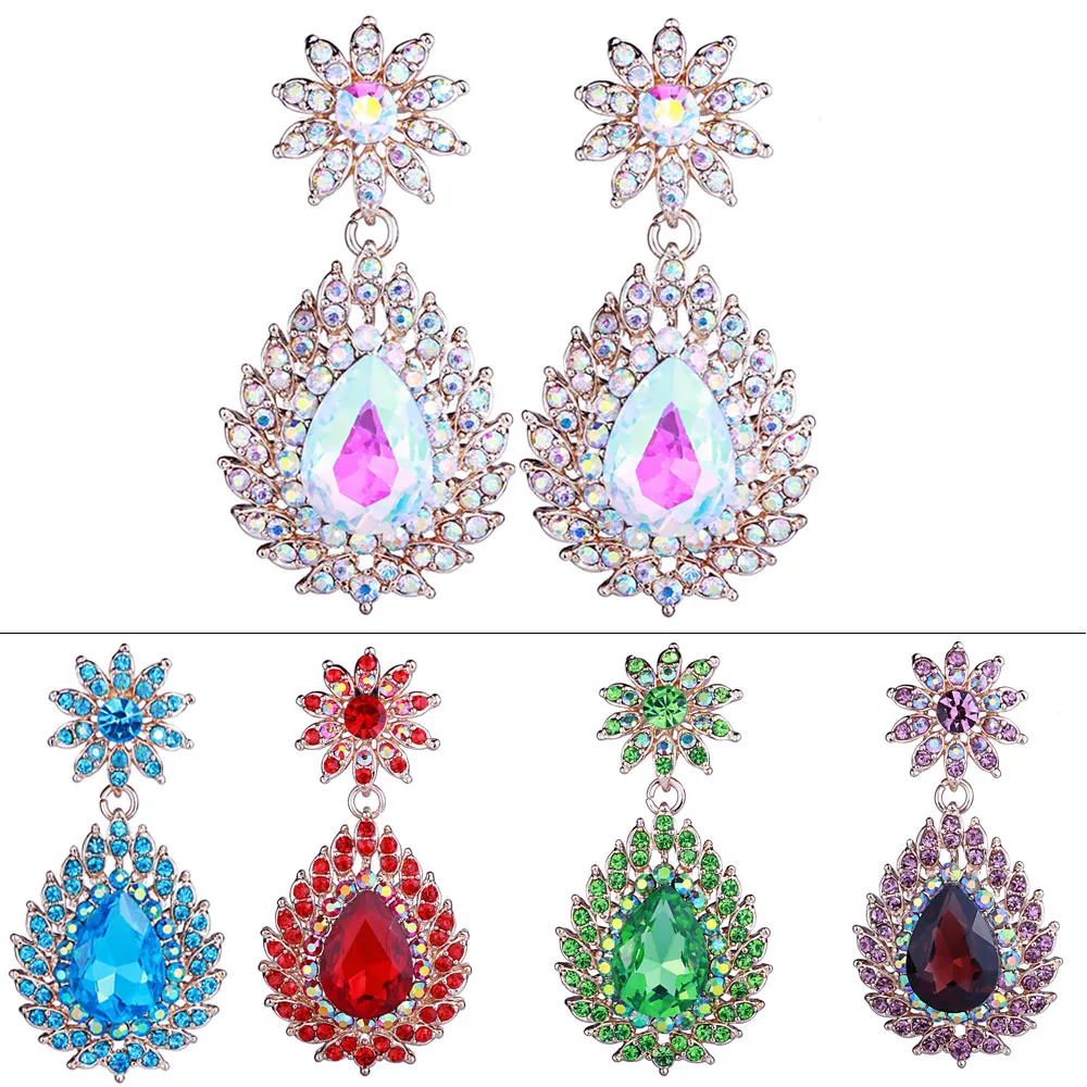 FARLENA Jewelry Elegant Water Drop Earrings Fashion Crystal Rhinestones Earrings for women wedding 2