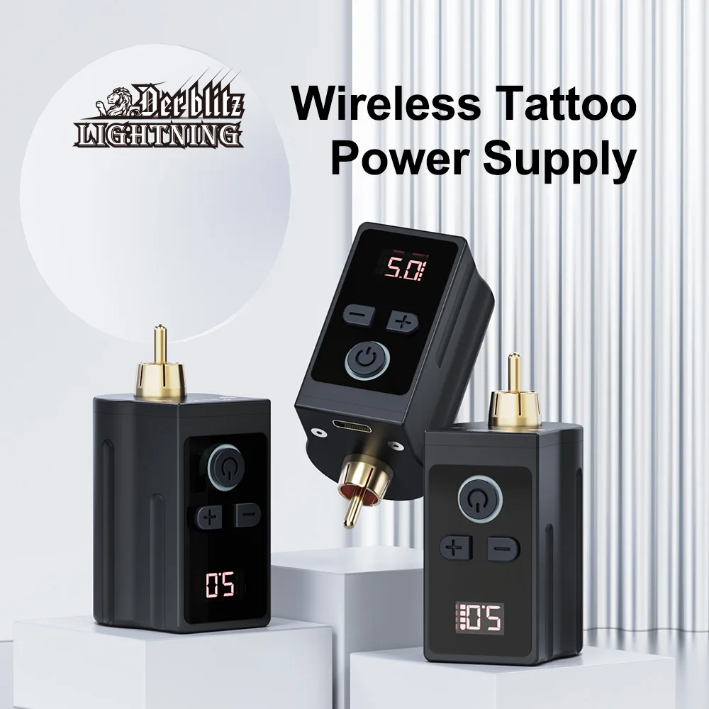 Lightning wireless tattoo power supply large capacity 1700mAh rechargeable battery RCA socket HYlab tattoo supply p20 hifi audio power filter purification socket lightning protection power strip