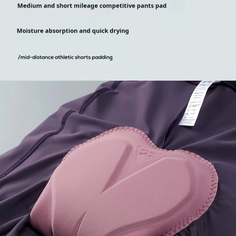 Women's Cycling Bib Shorts High Elastic Suture Cycling Clothes With Upf 50+ Protection Quick Drying Sports Shorts LAMEDA