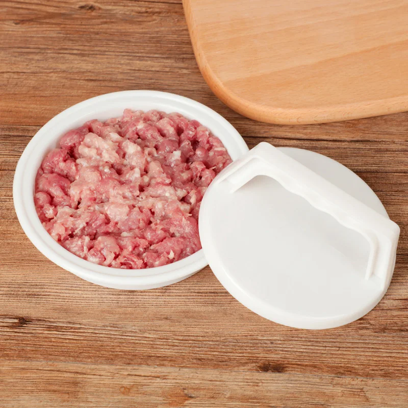 1 Set Round Shape Hamburger Press Food-Grade Plastic Hamburger Meat Beef Grill Burger Press Patty Maker Mold Mould Kitchen Tools burger press burger maker