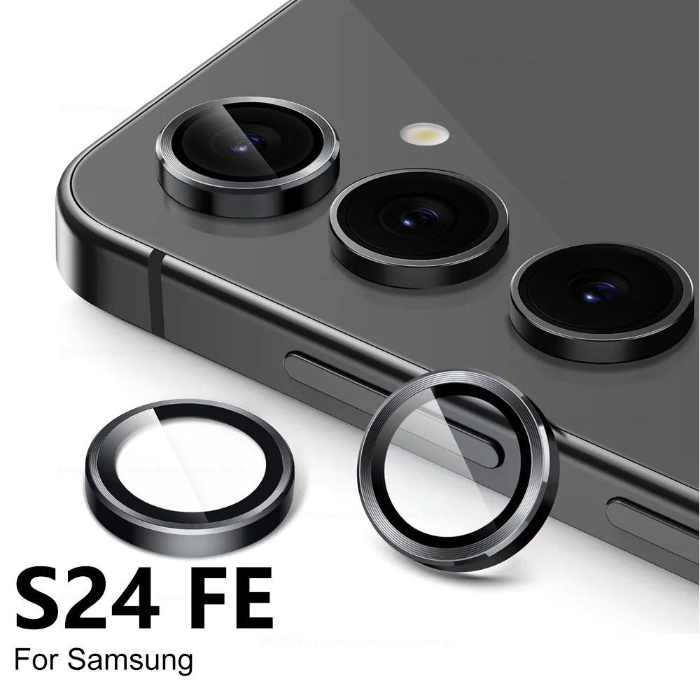 Premium 9D Camera Lens Protector with HD Tempered Glass and Aluminum Rings Cover