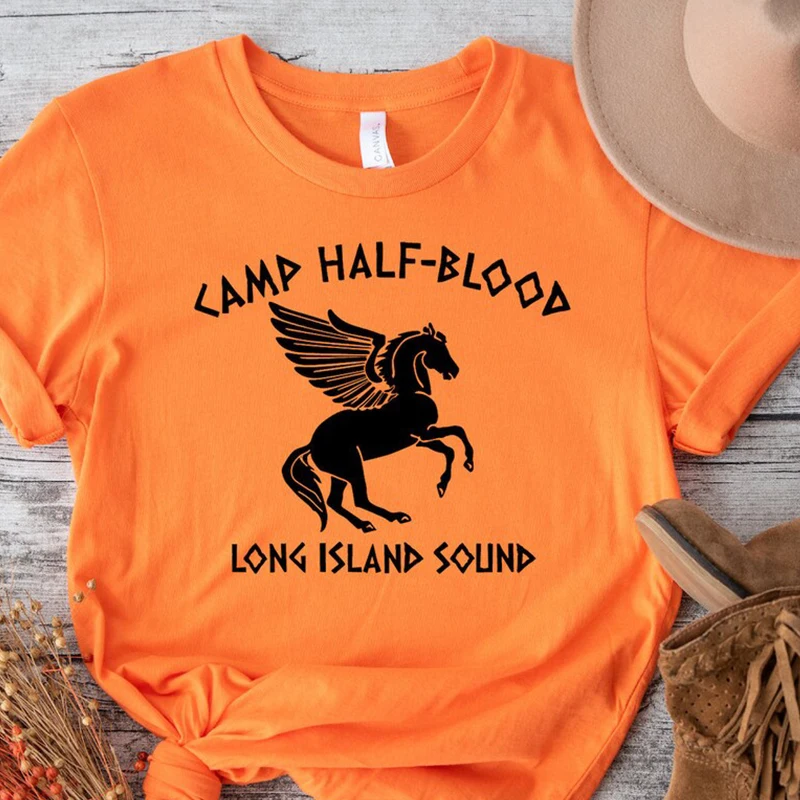 CAMP HALF-BLOOD Official Women's Long Island Sound Percy Jackson T-Shirt  Small