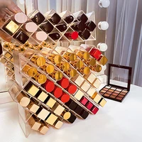 Acrylic Lipstick Holder Organizer 9/16 Slots Clear Lip Gloss Fish Shape Tower Case Display Stand Storage Box Makeup Cosmetic 1