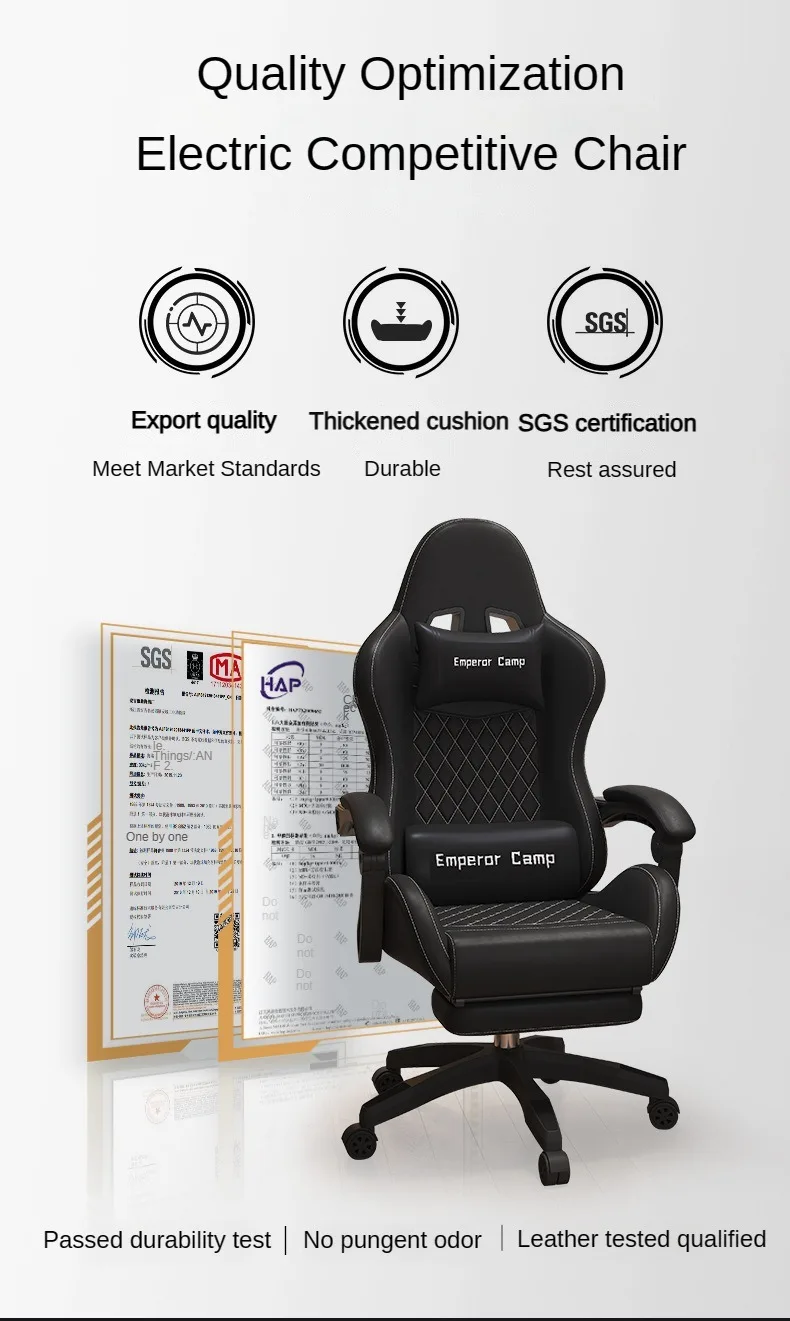 Description Picture 4 of itemGaming Chair with Bluetooth Speaker, Liftable Computer Chair Latex Cushion, Ergonomic Office Chair with Massage Lumbar Support