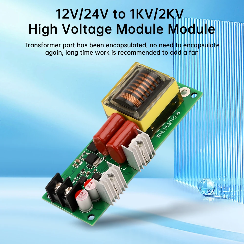 12V/24V To 1KV/2KV High-voltage Generator Module High Frequency AC Output Electronic Inverter Physics Ignition Module