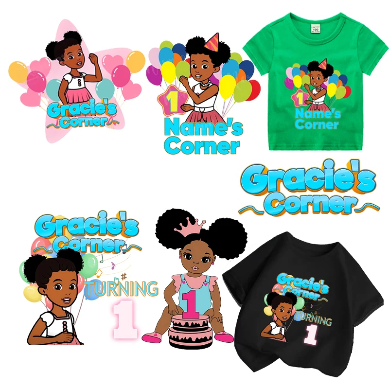 Gracies Corner Heat Transfer Stickers Cartoon Patch Iron Kawaii
