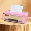 Radio Tissue Box Cover Retro Rectangular Tissue Box Holder Radio Shape Retro Paper Dispenser for Home Decor Ornaments 6