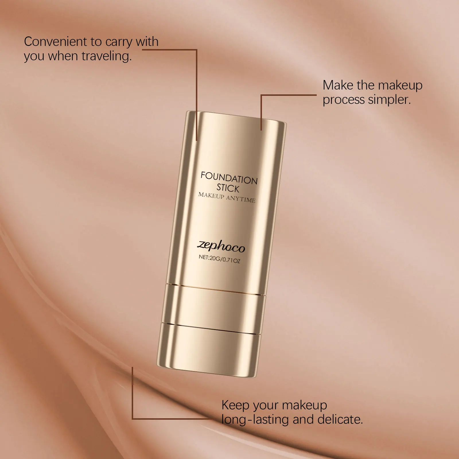 Foundation Stick 2 In 1 For Uneven Skin Tone Lightweight Matte_voghion.com
