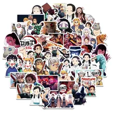 

50 Sheets Into The New Ghost Killing Blade Flower Street Anime Stickers DIY Luggage Notebook Scooter Refrigerator Stickers Leizi