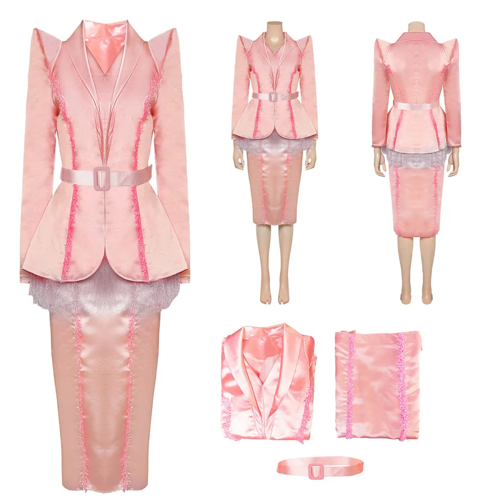 

Tigris Snow Cosplay Women Girls Fantasia Pink Skirt Set Costume Outfits For Adult Female Lady Halloween Carnival Role Play Suit
