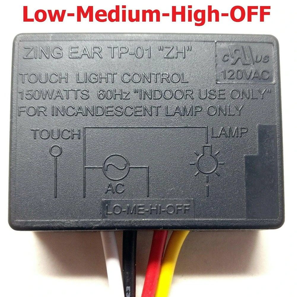 Zing Ear Module Sensor 3 Way Touch Lamp Circuit Connection TP-01 ZH Control Dimmer Switch Easy To Use Long Lifetime