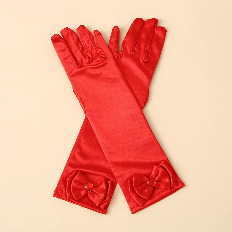 Children Princess Long Gloves Girl Birthday Party Wedding flowers girls Gloves Latin jazz ballet dance Accessories