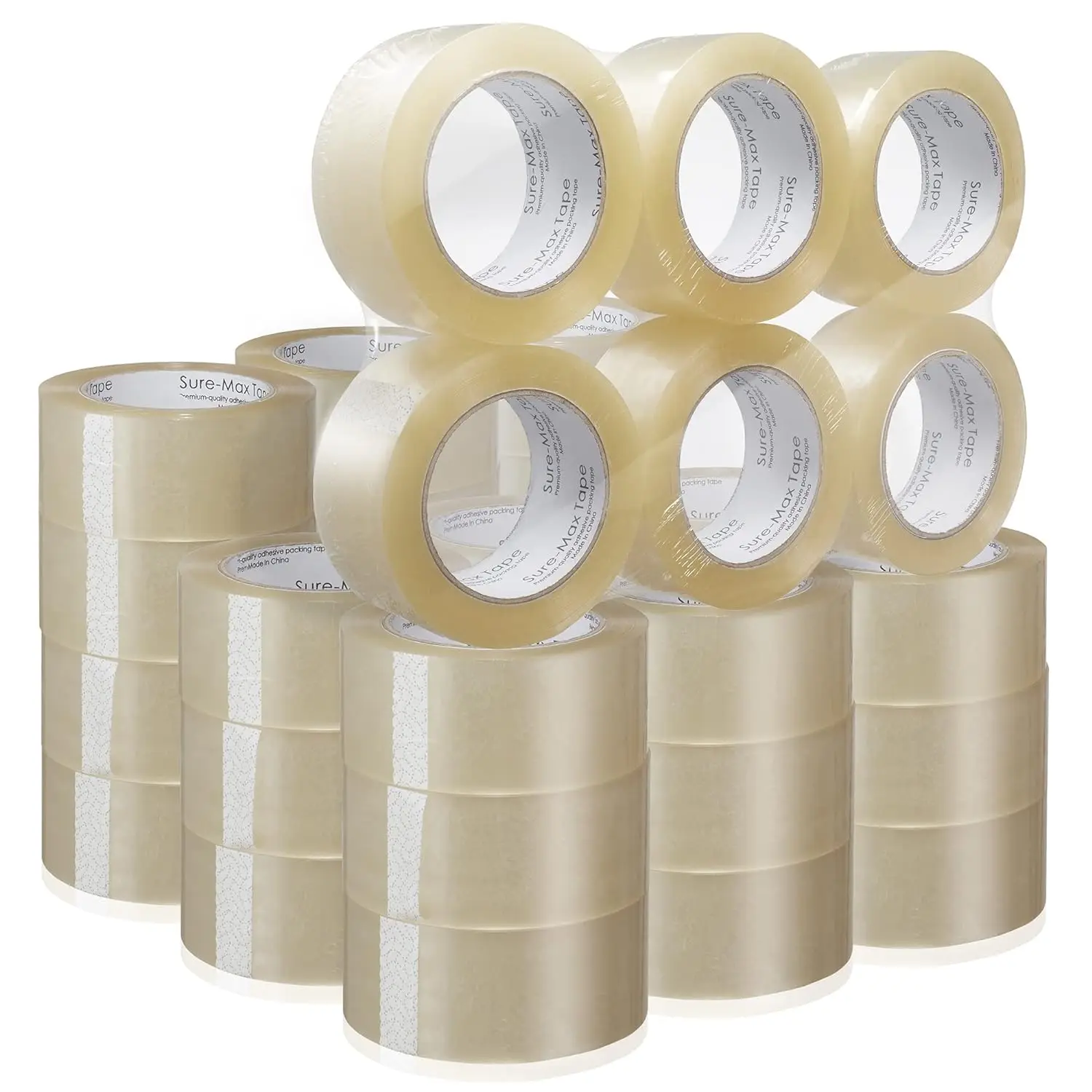 Sure-Max 36 Rolls (Case) Premium Shipping & Packing Tape (2" x 110 yard/330' each)-Moving & Adhesive Carton