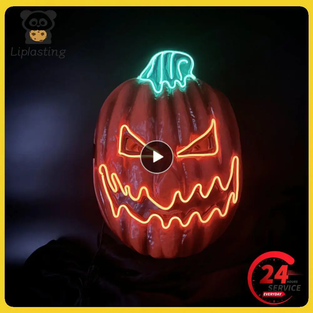 

Маска для Хэллоуина из ПВХ, недеформируемая, страшная, без запаха, Нетоксичная, строительные принадлежности, Пластиковая регулируемая голова тыквы, реквизит