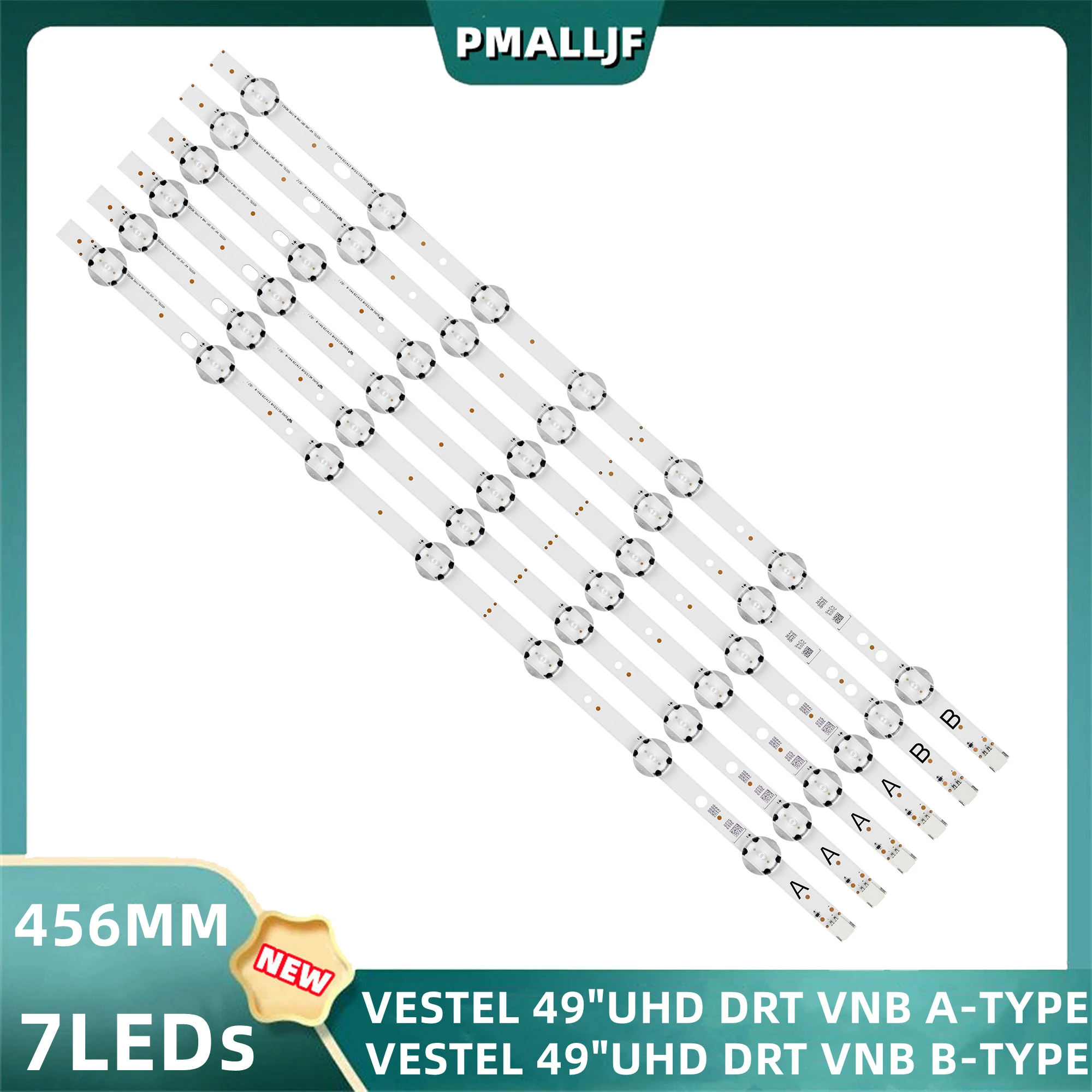 Conjunto Retroiluminação Led Tira 49 Uhd Drt Vnb A-tipo Rev03 B-tipo Rev0.1 49u5766db 49u6663db 49u5863db Ves490undl2d-n 49l3753db Peças