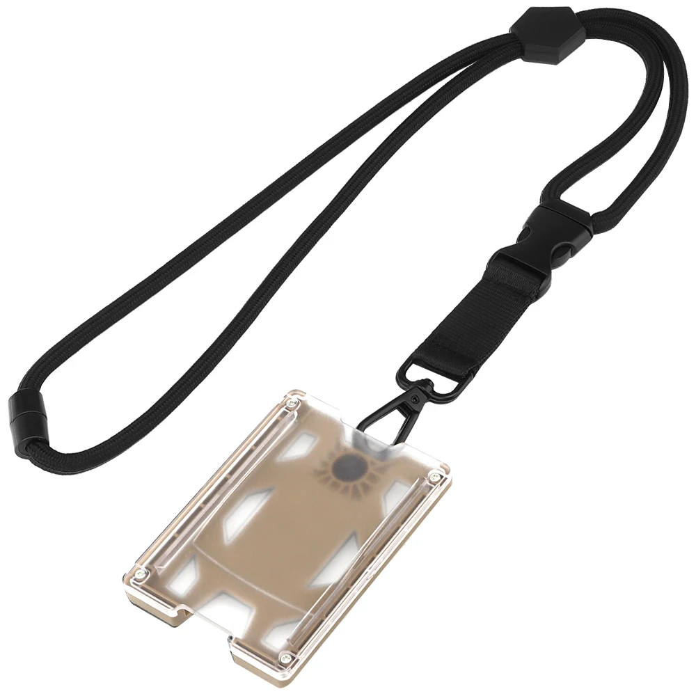 

Tactical T4 ID Card Holder Identification Badge Holder Credit Card Organizer Neck Lanyard with Metal Clip for Backpack Belt