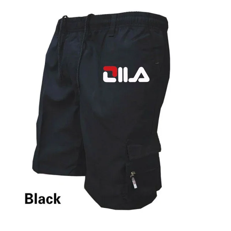 2025 Summer Casual Pants Jogging pants Men's fashion loose print multi-pocket shorts High quality drawstring tracksuit pants 2
