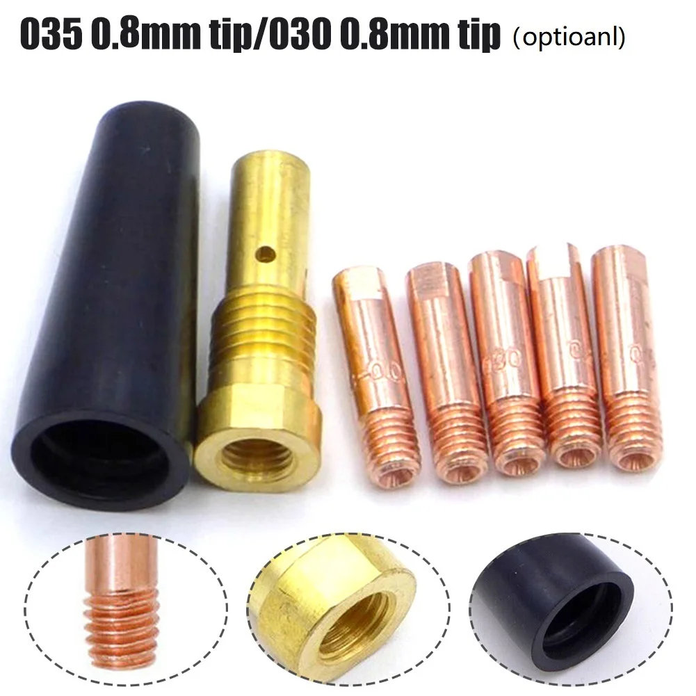 7PCS Gasless Nozzle Tips For Century FC90 Flux-Cored Wire Feed 030/035 0.8mm MIG Welder Nozzle K3493-1 Torch Welding Accessories simple welding rods