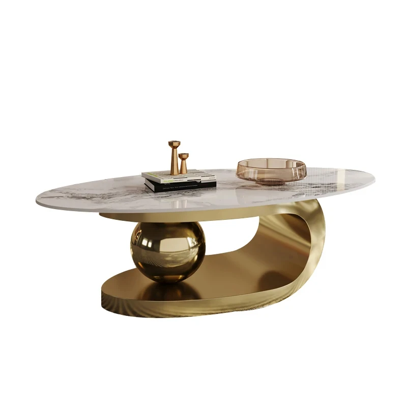 

Gold Living Room Coffee Tables Modern Design Decor Oval Coffee Tables Minimalist Mesa De Centro De Sala Furniture RR60FJ
