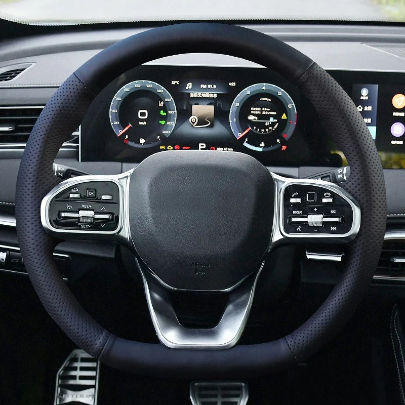 

Leather for Chery Jetour X70 PLUS X70S X70 X90 X95 Car Steering Wheel Cover Interior Accessories Car Steer Wheel Sleeve Shell