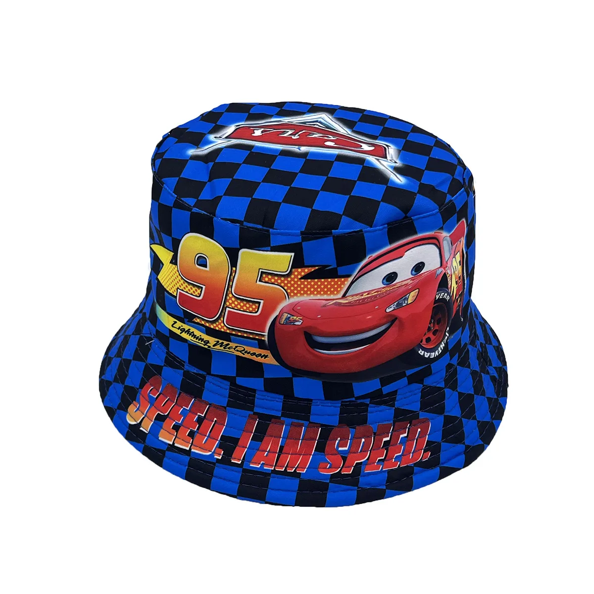 ハット MCQUEEN Logo bucket hat Disney Bucket Hat Cars Lightning McQueen Embroidery Cap