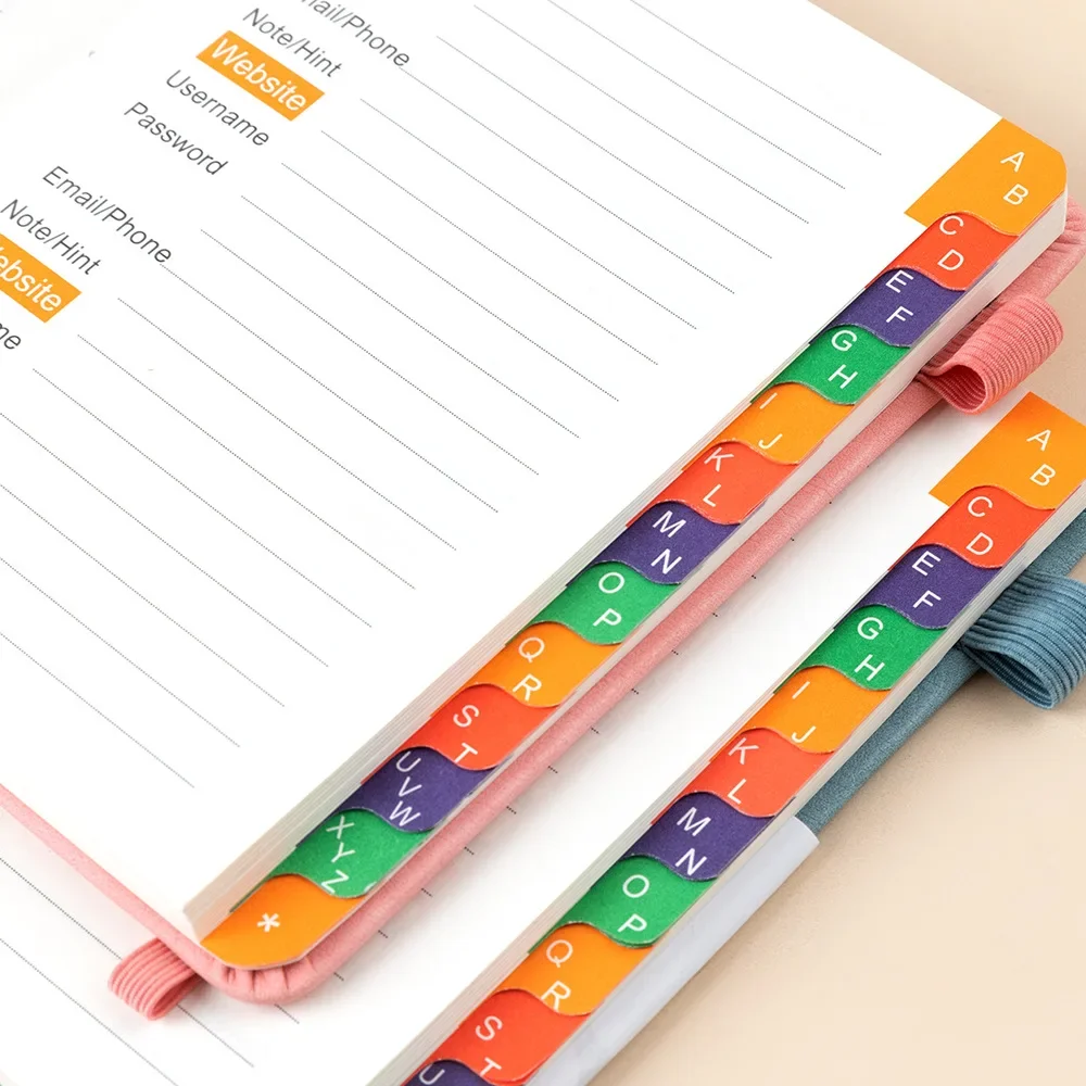 번호 주소부 PU 가죽 B6 사이즈 스트랩 포함, 바로 배송 가능, 신학기 선물 아이디어, 십대 및 성인용 노트 저널 세트