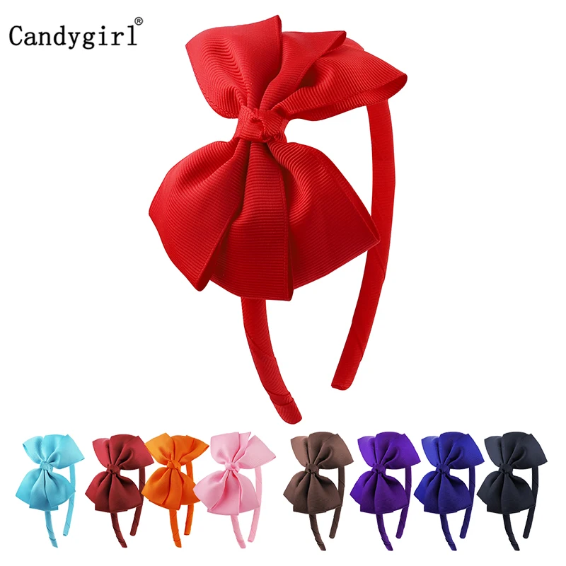 Fashion Ribbon Red Headband For Girls Women Kpop Knot Headwears Wide Big Bow Hair Band Hair Accessories крабик для волос solomeya крабик для волос из натуральной пшеницы в форме банана лиловый straw banana hair clip lilac