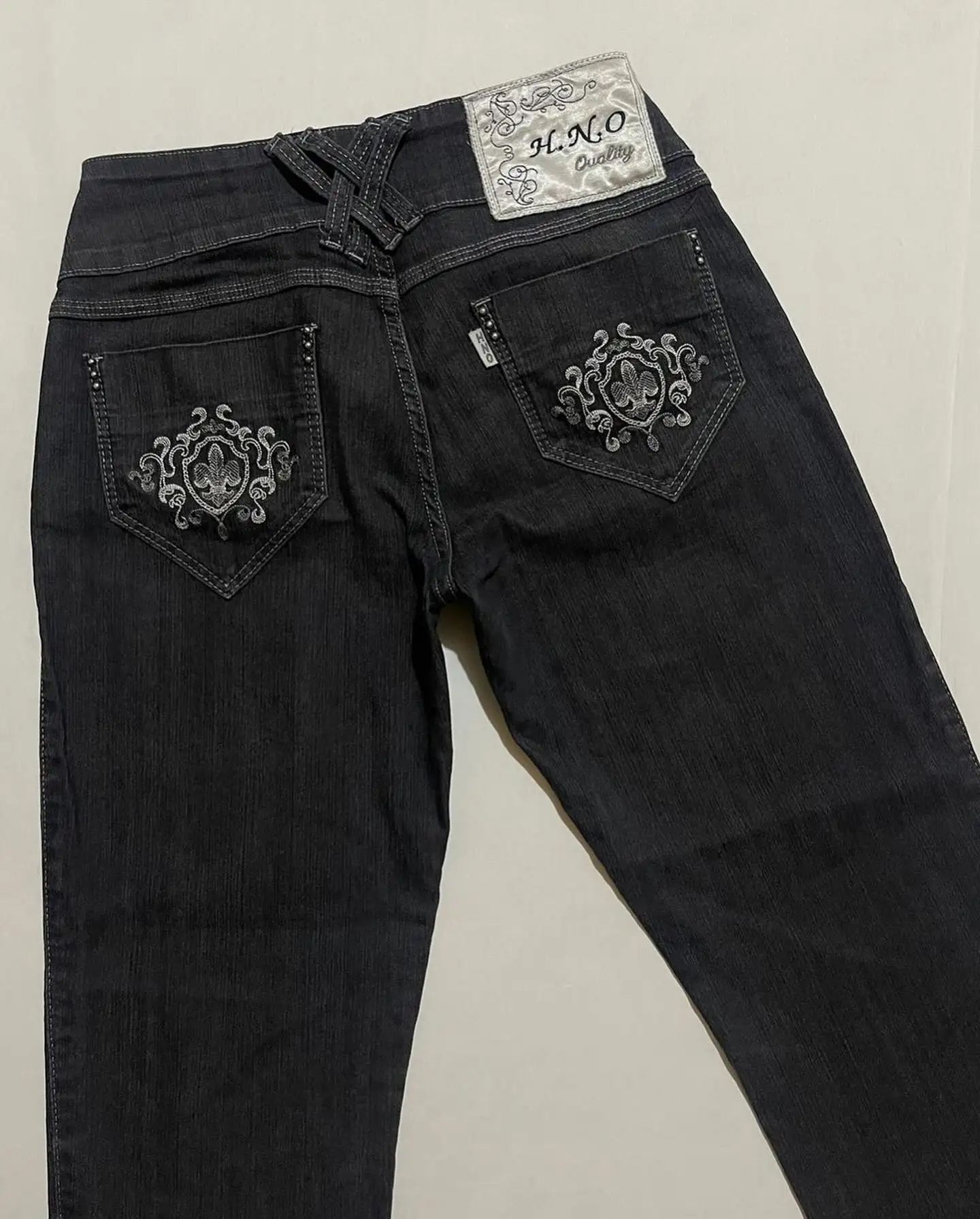 Classic Style Slim Fit  Denim Trousers for Women's  Niche Fashion High Waisted Y2k Jeans 2024 Fashionable Wide-leg Pants 3