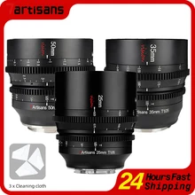 7Artisans 25mm 35mm 50mm T1.05 APS-C Cinematic Lens for Canon R RF Sony E Fuji X Leica L Sigma Panasonic M4/3 Mount