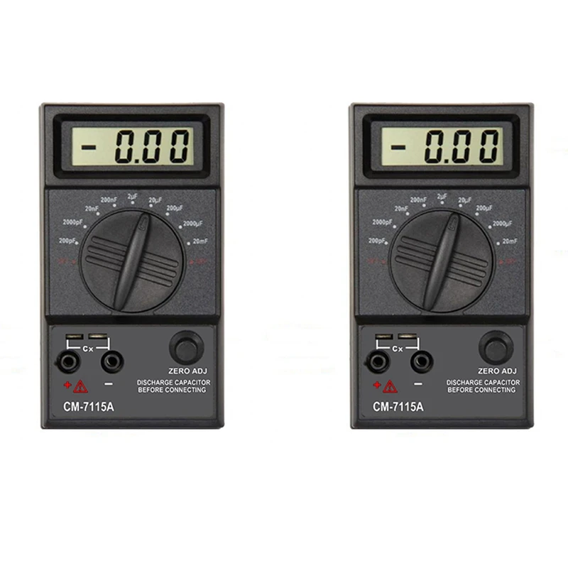 

2X CM7115A Capacitance Meter Digital Multimeter LCD Display Measurement Tool ,Dual Slope Integrated A/D Converter System