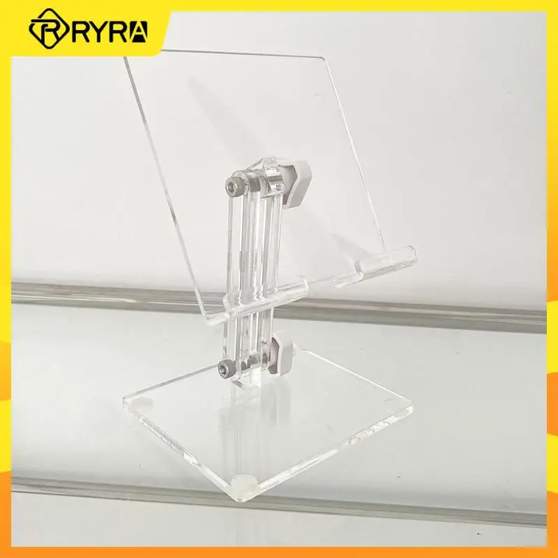 

RYRA Acrylic Tablet Stand Desktop Mobile Phone Bracket Adjustable Transparent exhibit Bracket for Samsung iPad Phone Tablet Stan