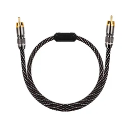 Deluxe HiFi RCA Coaxial Audio Cable - High Purity OFC for Superior Sound Quality (Black)