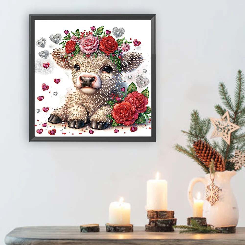 5D DIY Partial Special Shaped Drill Diamond Painting Kit Flower Animal Decor