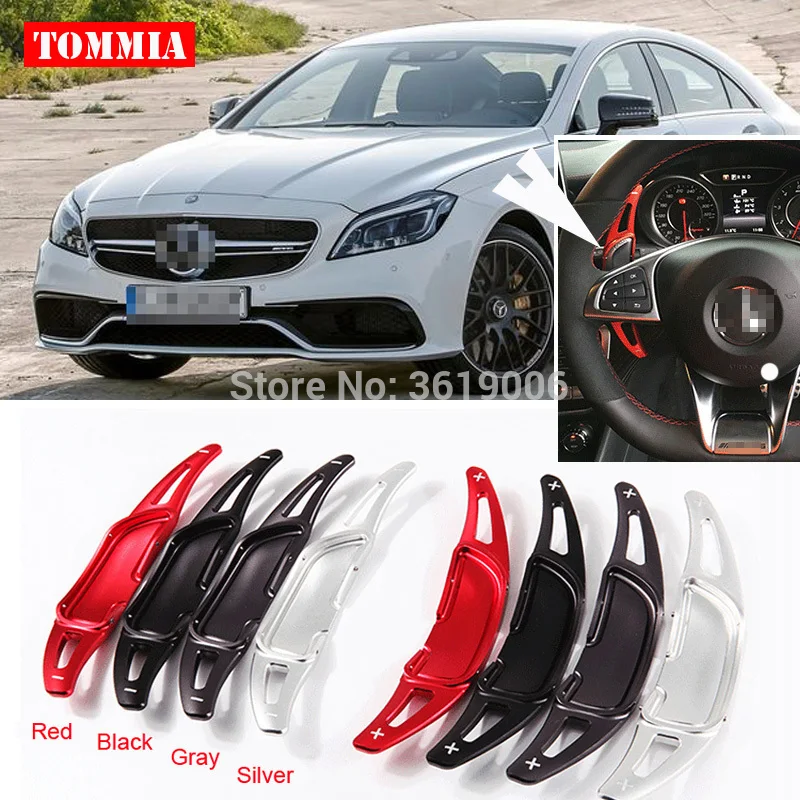 

For Benz CLS63 AMG 2014-2018 2pcs Steering Wheel Aluminum Shift Gear Paddle Shifter Extension Sports Car-styling