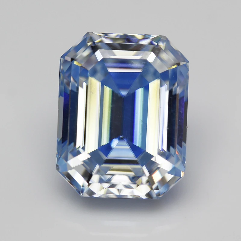 GRA 인증서가 있는 아이스 블루 모이사나이트 스톤 0.5-5.0ct 라운드/배/타원형/에메랄드/하트/공주/보석 제작용 래디언트 컷