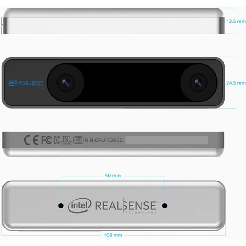 Intel RealSense LiDAR T265 Depth Lens TOF LiDAR Rangefinder Binocular Depth Camera Camera