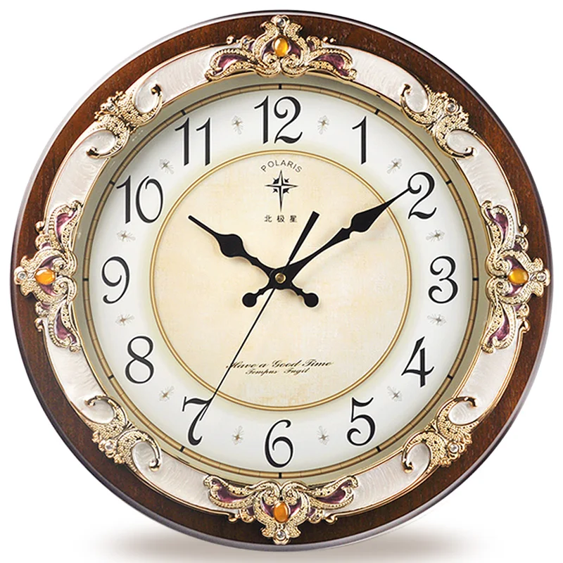 3d Large Wall Clock Vintage Wood Clocks Silent Clock Style 1  