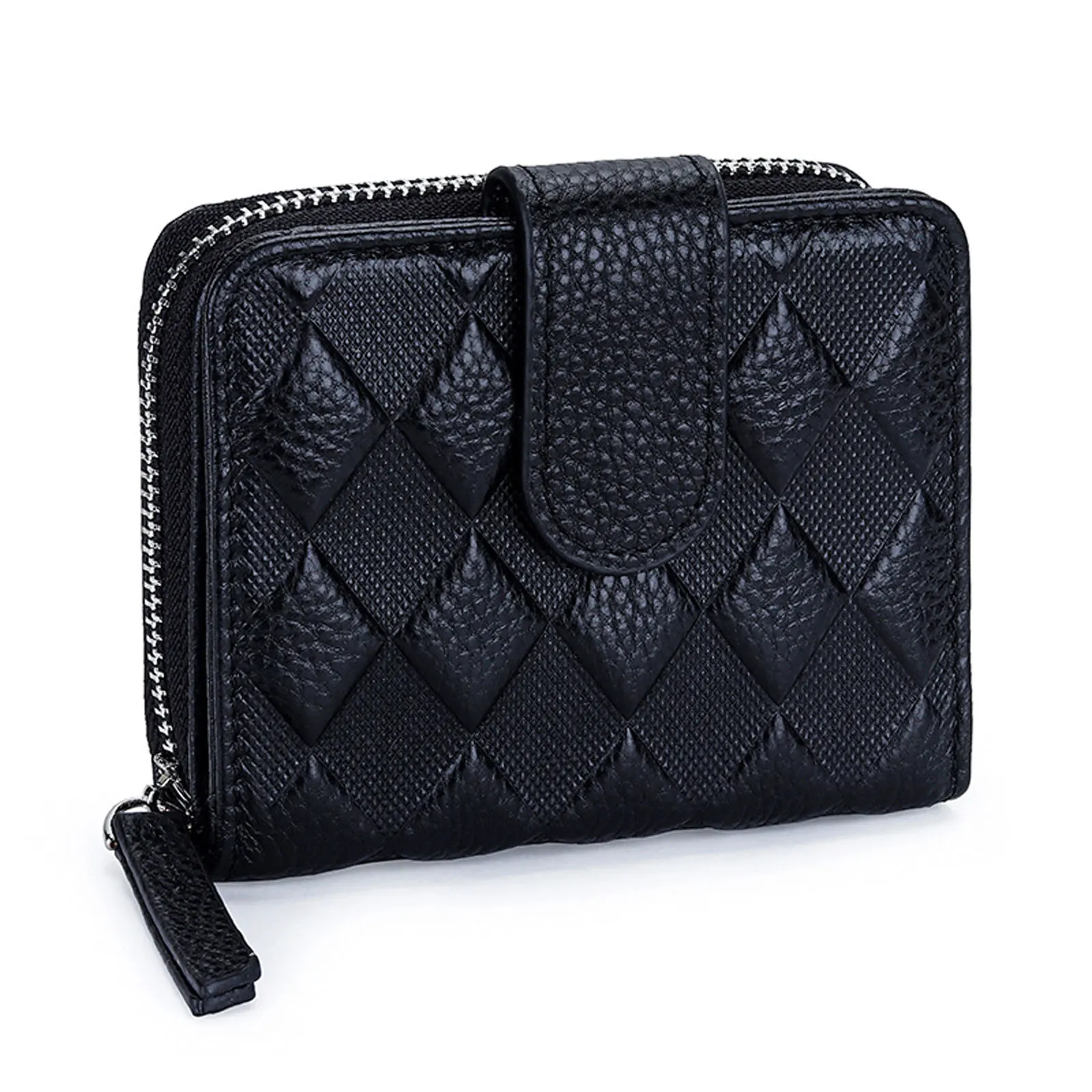 

New Women's Wallet Fashion Bifold Credit Card Holder Case Zipper & Hasp Multi-use Ladies Portable Travel Shopping Coin Purse