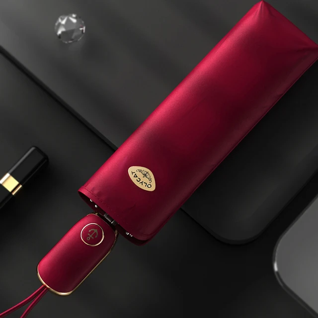 Luxus Lapos Esernyő Nőknek Uv Védelem Összecsukása Aranyos Napsósárlányok Szélálló Nyári Olycat Automatikus Parasol - Image 3